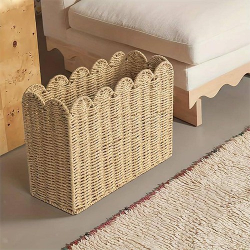 Panier magazines tressé - panier, à