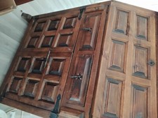 Bureau secrétaire rangement avec abattant et 3 tiroirs en bois massif