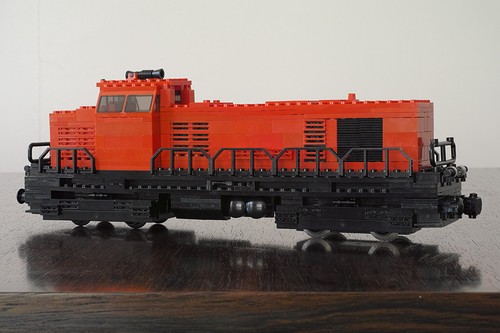 Locomotive rouge diesel - rouge,