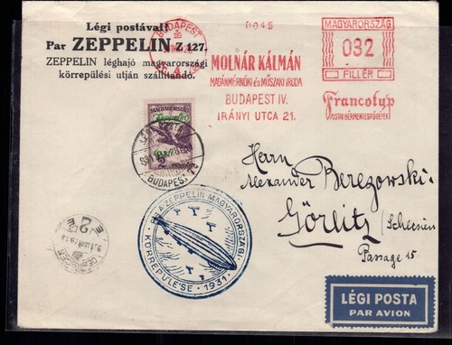 Lettre zeppelin budapest - zeppelin,