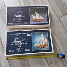 2 maquettes  BATEAU EN BOIS  COREL Italie 1 complet 1 incomplet 1/50