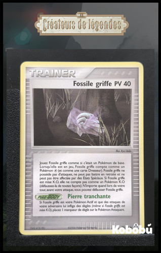 Carte pokémon fossile griffe - fossile,