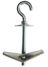 LOT X2 CHEVILLES RESSORT AVEC CROCHET + RONDELLE 5 x 100 MM