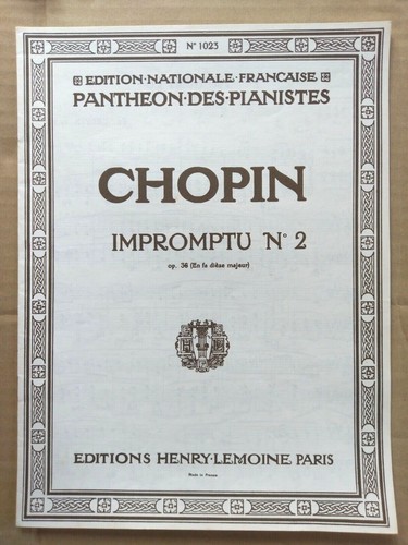 Partition chopin impromptu - chopin, "