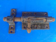 ancienne Targette verrou gâche bouton fer ancienne porte placard gache serrure