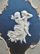 Plaque Murale Bas-Relief Miniature Antique Dance france. Antique Miniature Bas-R