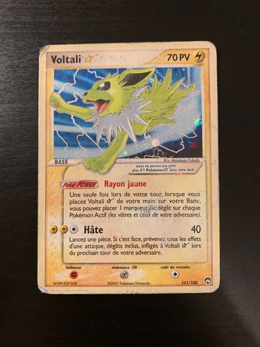 Carte pokémon voltali star - voltali,