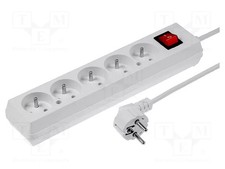 blanc 16A PVC Prises: 5