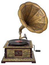 Gramophone avec pavillon pour