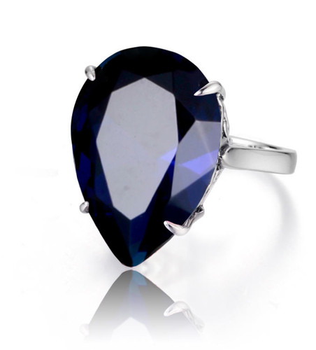 Bague saphir goutte - de, larme