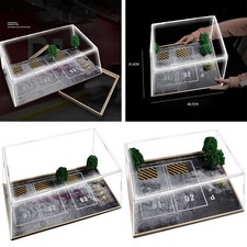 Mini 1/24 Diorama Simulation Parking Scène Garage Home Office Desktop Decor