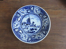 Assiette murale Plat DELFT BOCH décor moulin fleur Pays bas