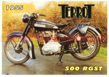 TERROT 500 RGST 1955 : Carte Postale Rétro Moto Postcard #0308