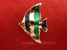 Broche "Poisson Ryukin" Bleu