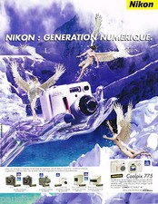 PUBLICITE ADVERTISING 065  2001  NIKON  appareil  photo COOLPIX 775