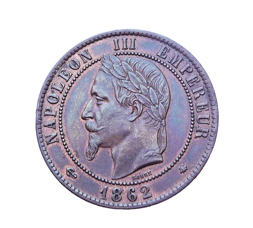 Napoleon iii centimes 1862 - iii, 10