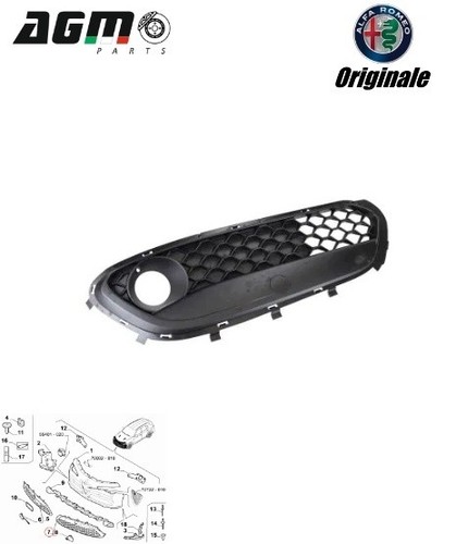 Grille radiateur avant gauche - grille,
