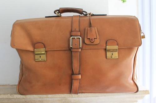 Gucci valise vintage cuir - en,