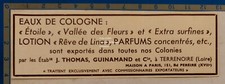EAU DE COLOGNE PARFUMS THOMAS GUINAMAND TERRENOIRE  publicité advert 1939