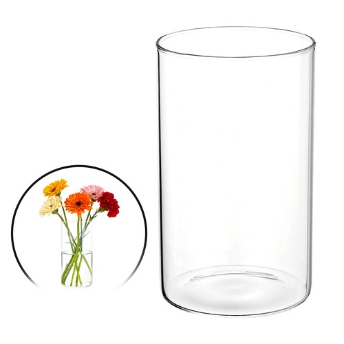 Vase cylindrique transparent