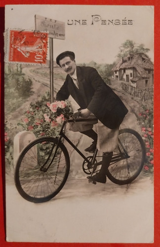 Carte postale vélo cyclisme - carte,