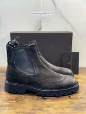 Rossano Bisconti Chelsea Botte Homme Daim T Marron Entièrement Fabriqué IN Italy
