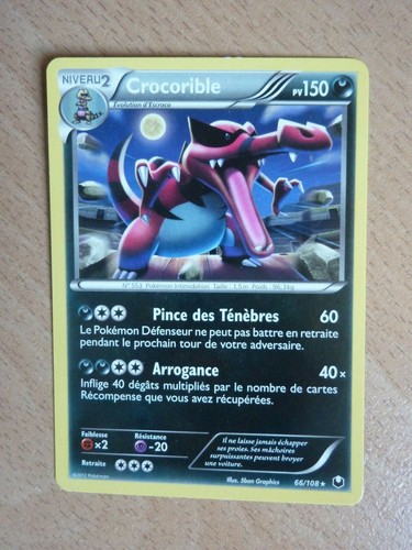 Carte pokémon rare crocorible - pokémon,