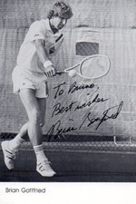 CARTE DEDICACEE BRIAN GOTTFRIED - TENNIS - 10x15