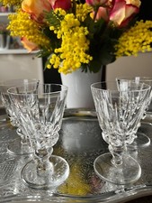 Lot de 4 verres à vin blanc Cristal Saint-Louis modèle Guernesey signés TBE