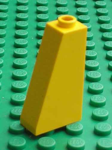 Lego yellow slope - brick, /