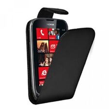 HOUSSE COQUE à rabat aimanté ETUI CUIR NOIR pour NOKIA LUMIA 610