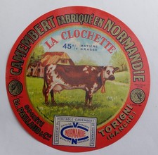 Etiquette ancienne camembert