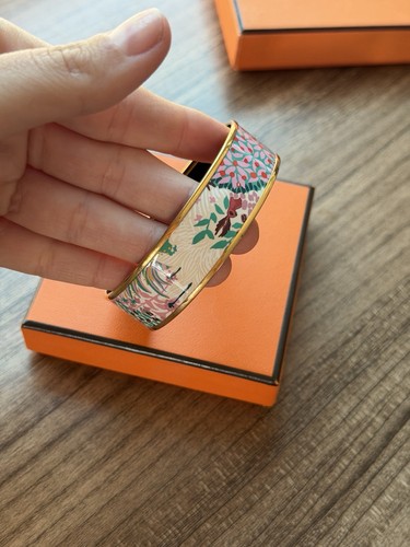 Hermes enamel bangle bracelet - hermes,