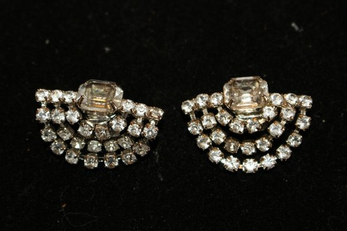 Rhinestone crystal shoe clips