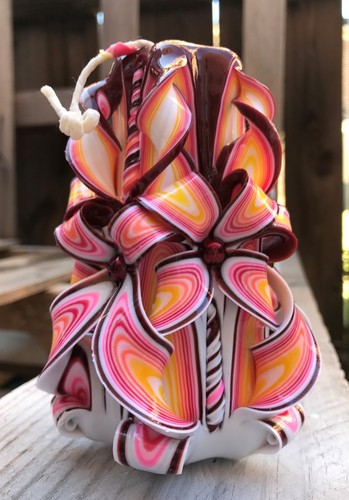 Candle carved wax decor - candle,