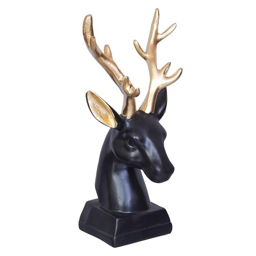 Renne tête statue avec - avec, doré