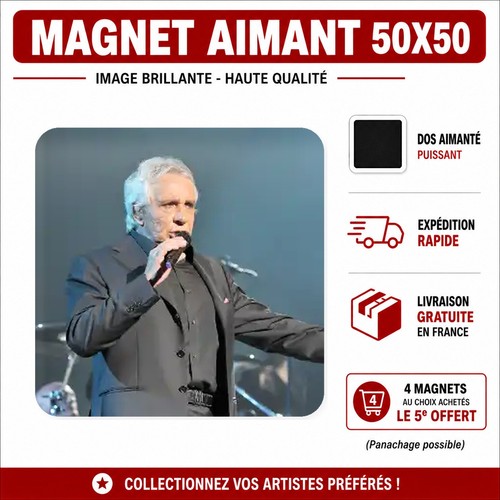 Magnet michel sardou 5x5 - sardou, cm