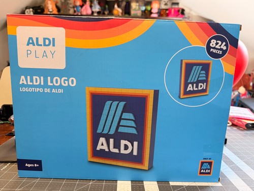 Aldi logo lego building - aldi, bricks