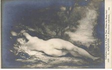 Nu - Tableau - L. Anquetin - Bacchante endormie - Collections d'Art de la Vill