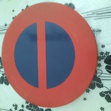 ancien panneau signalisation emaillé 1977 stationnement Interdit