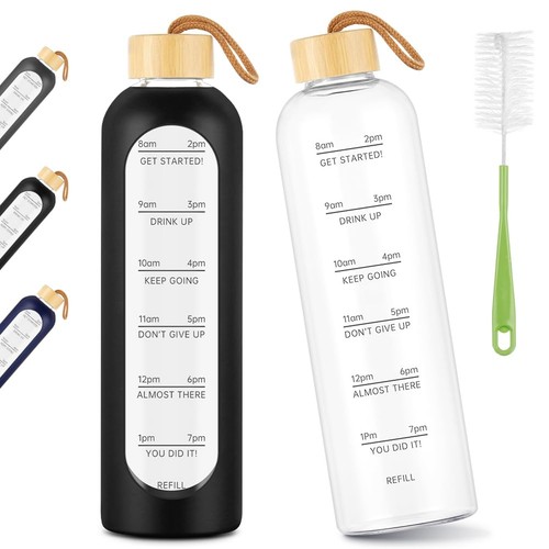 Bouteille eau verre 1l - d'eau, verre,