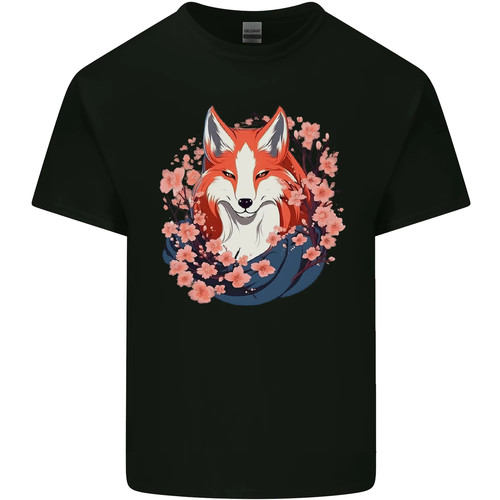 Japonais kitsune avec fleurs - japonais,