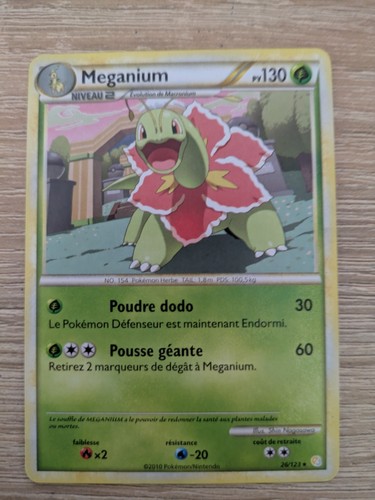 Carte pokemon meganium 123 - carte,
