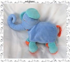 Doudou Peluche Eléphant Bleu