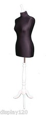 Mannequin De Couture Femme Taille 10 DELUXE Noir Avec Socle Blanc