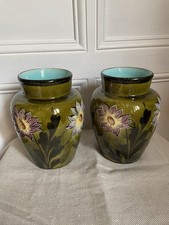 Paire Vases Barbotine De Bruyn
