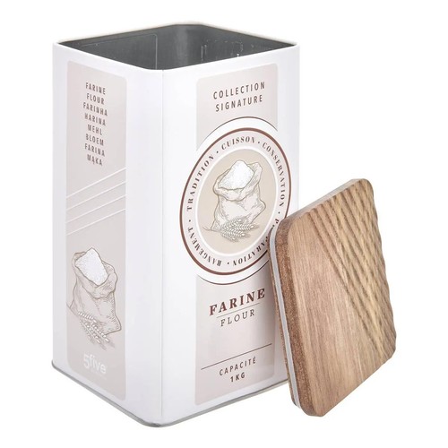 Boîte farine métal - boîte, à