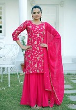 Indien Bollywood Salwar Kameez Costume Pakistanais Mariage Soirée Robe Sharara