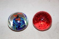 2 grosses boules en verre MAGNIFIQUE ancienne BOULE SULFURE presse-papier