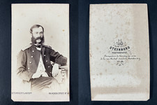 Steinberg, Saint-Pétersbourg, Militaire russe à identifier Vintage cdv albumen p